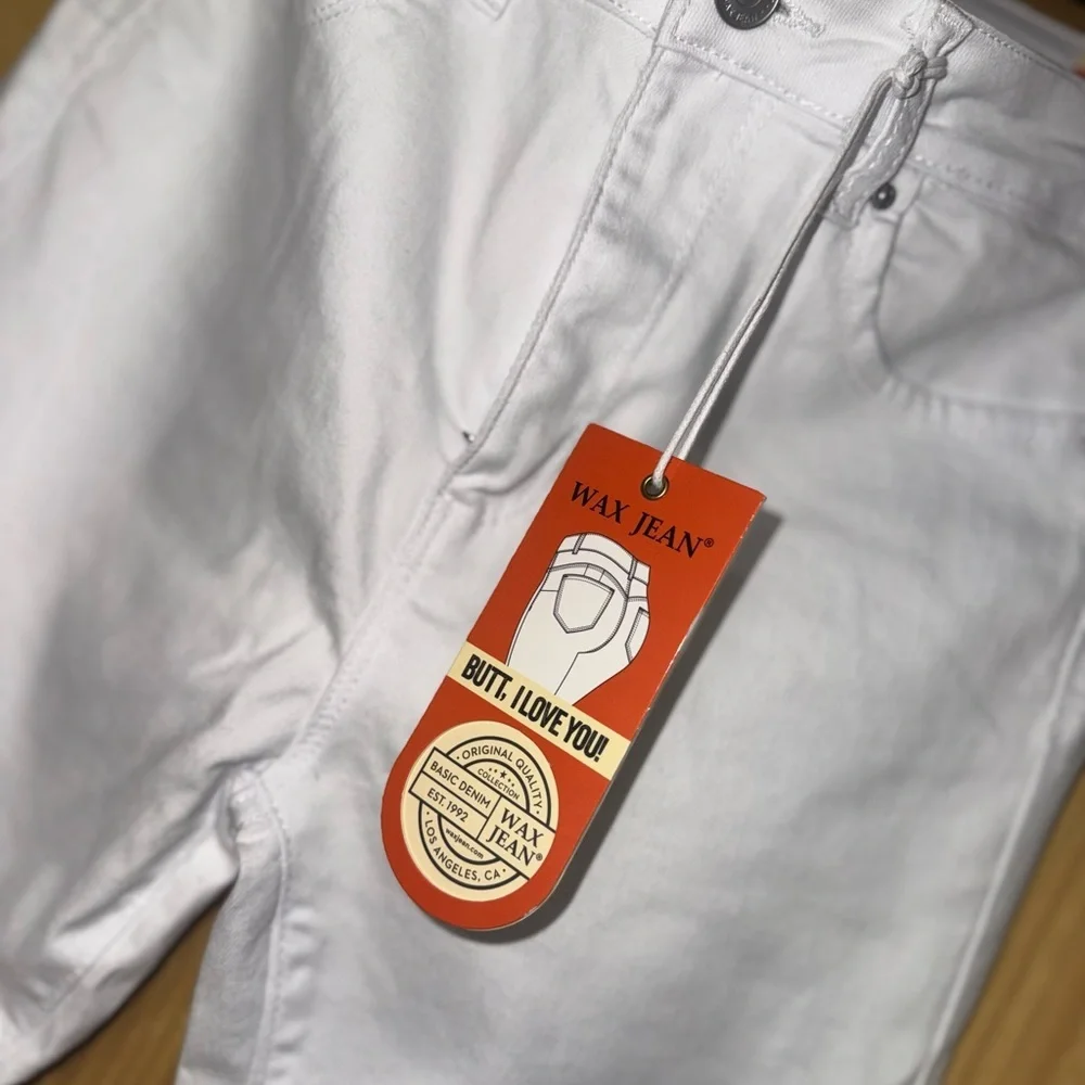 Wax Jean Women's High Rise White Jeans - Picture 2 of 5